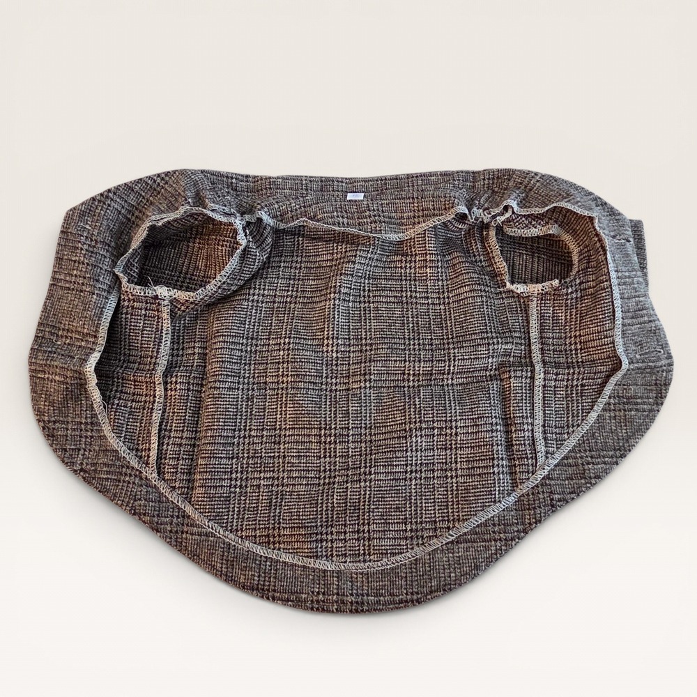 Plaid Dog Blazer Brown Grey Two‎ Button Pet Jacket Small - Picture 10 of 10